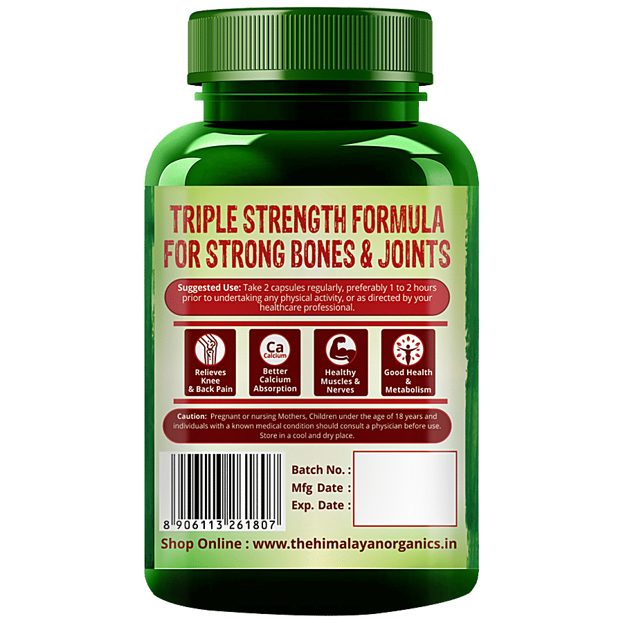 Himalayan Organics Plant Based Bone Strength Capsules - For Healthy Joints