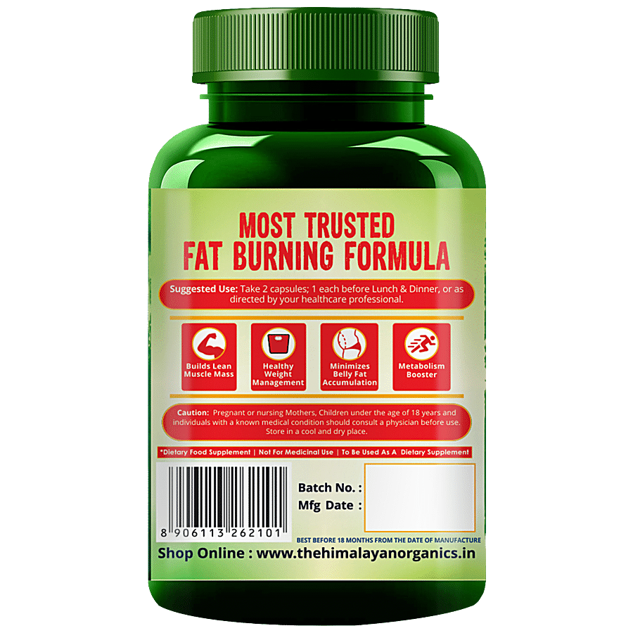 Himalayan Organics Plant Based CLA Supplement Capsules - For Weight Management