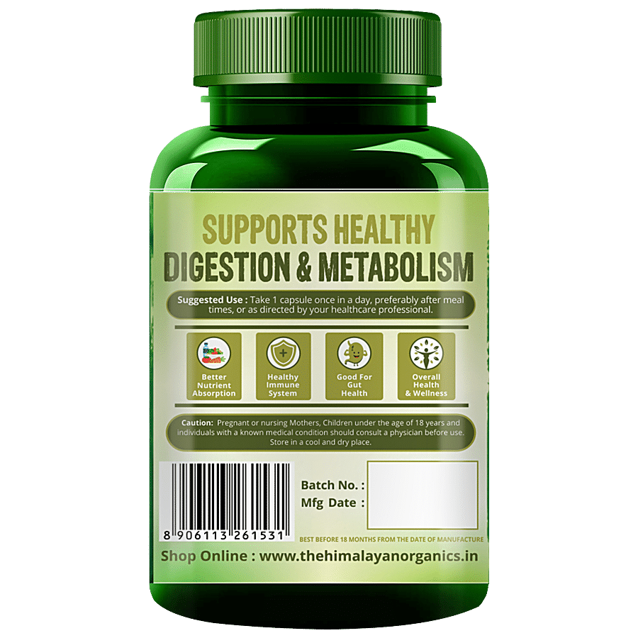 Himalayan Organics Plant Based Digestive Care Capsules - Strengthens Immune System