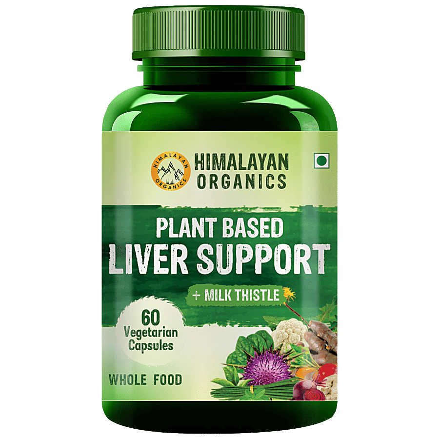 Himalayan Organics Plant Based Liver Support Capsules - With Milk Thistle