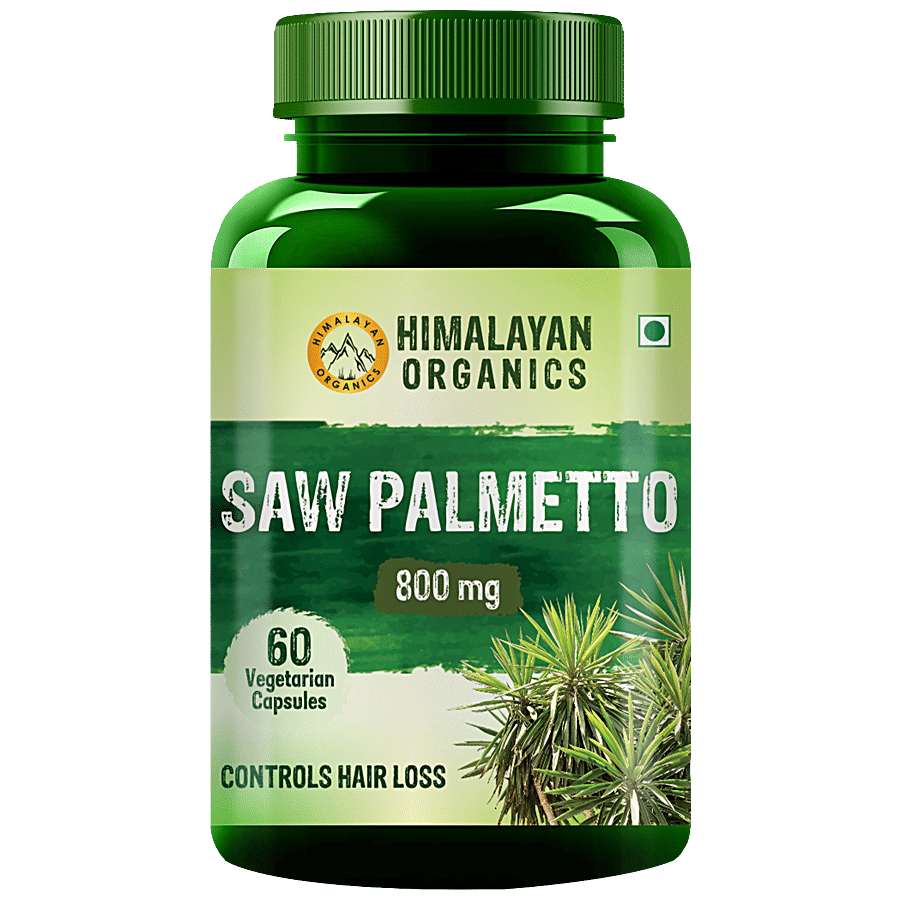 Himalayan Organics Saw Palmetto Capsule - Promotes Hair Growth