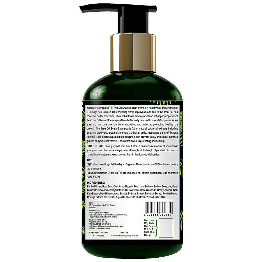 Himalayan Organics Tea Tree Shampoo - With Aloe Vera