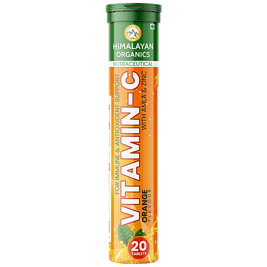 Himalayan Organics Vitamin C Effervescent Tablets - For Immunity & Antioxidant Support