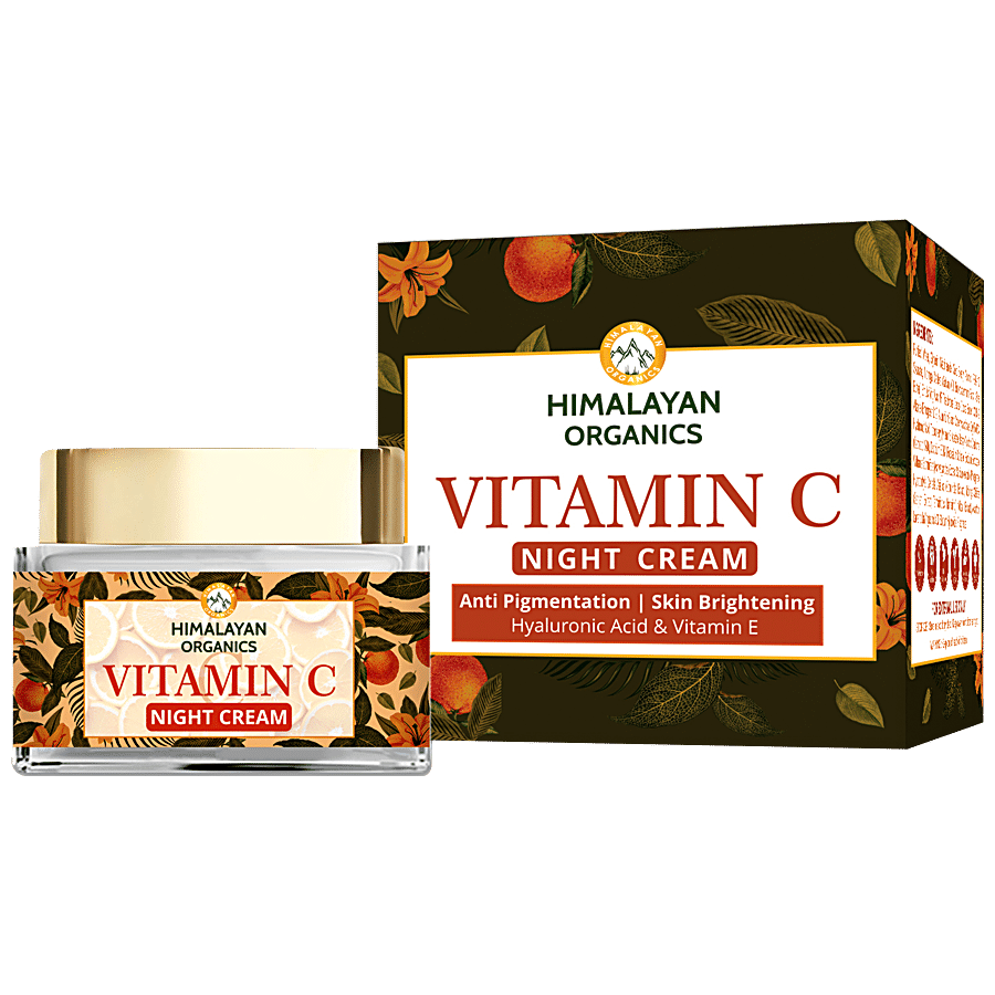 Himalayan Organics Vitamin C Night Cream - With Hyaluronic Acid