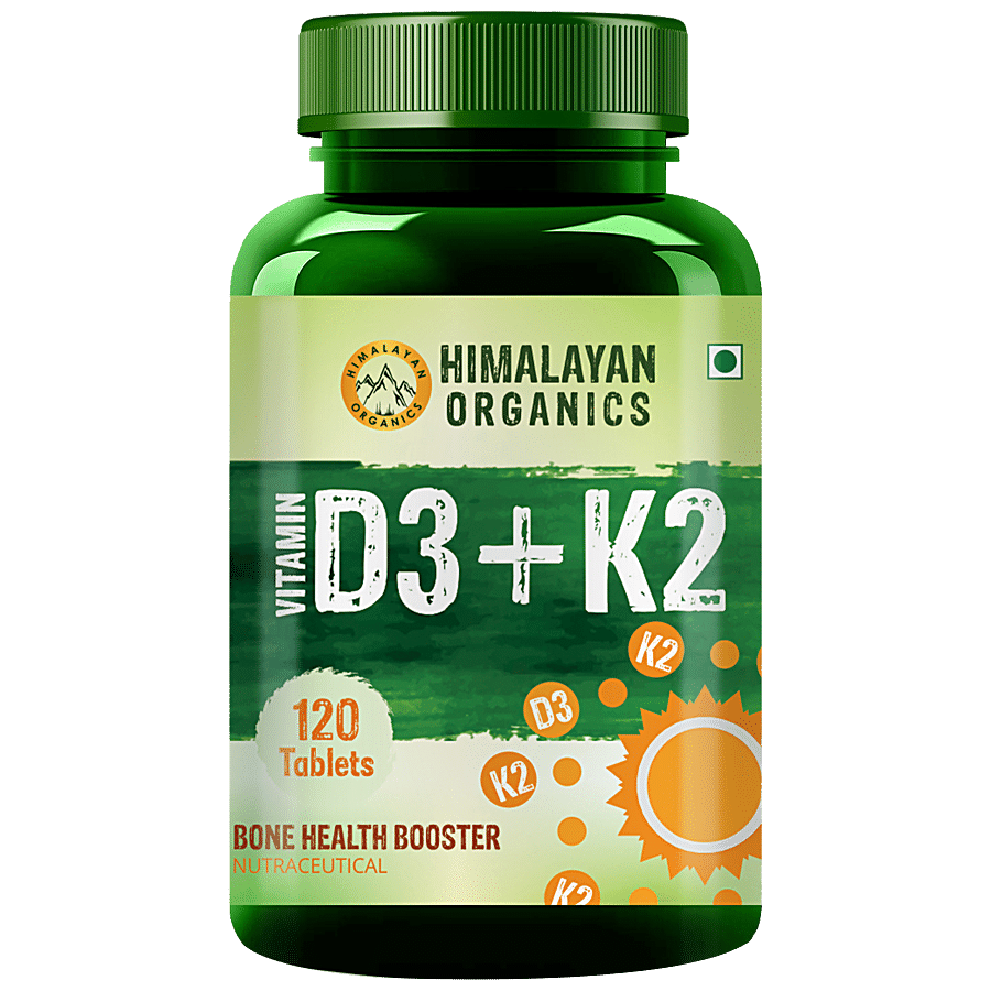 Himalayan Organics Vitamin D3 & K2 Supplement Tablet - Bone Health Booster