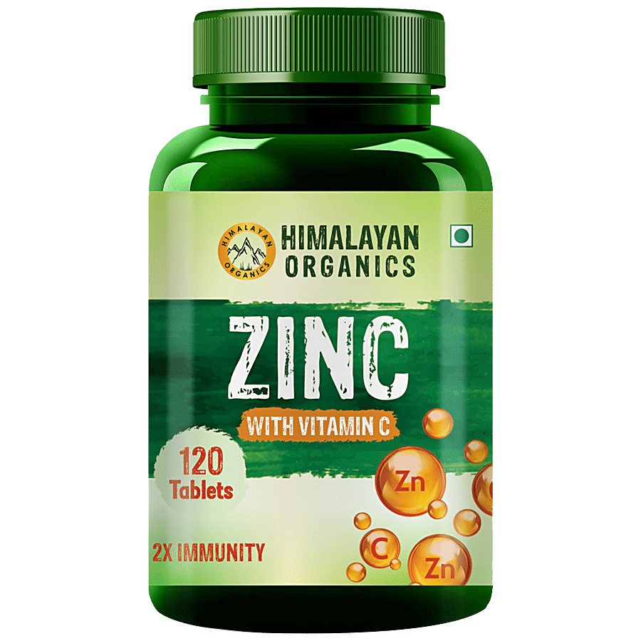 Himalayan Organics Zinc Supplement Tablet - With Vitamin C