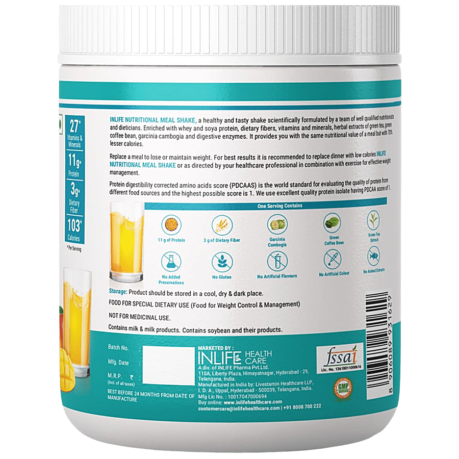 INLIFE Nutritional Meal Shake - Mango Flavour