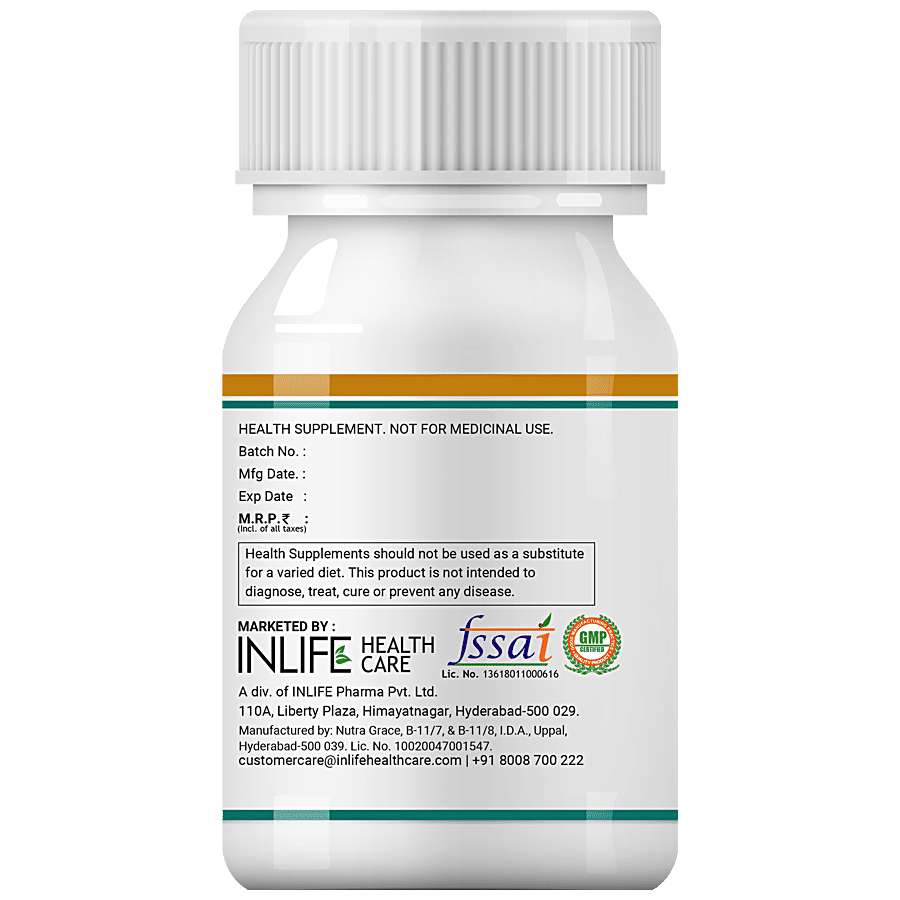 INLIFE Plant-Based Vitamin D3 K2 Capsules - Lichen Source