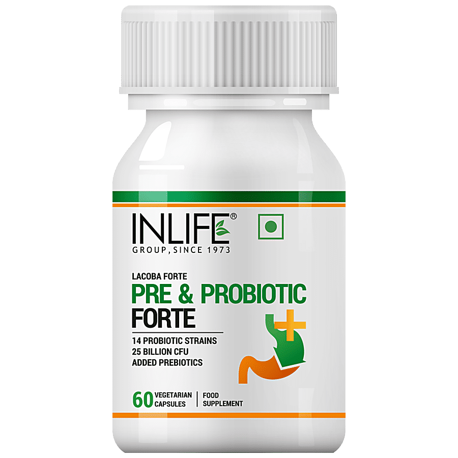 INLIFE Prebiotic & Probiotics Forte Capsules - 25 Billion CFU