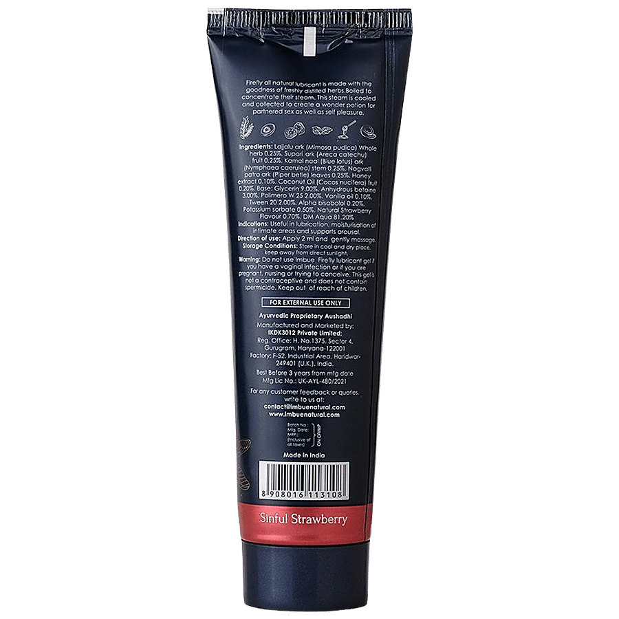 Imbue Natural Firefly All Natural Lubricant - Sinful Strawberry