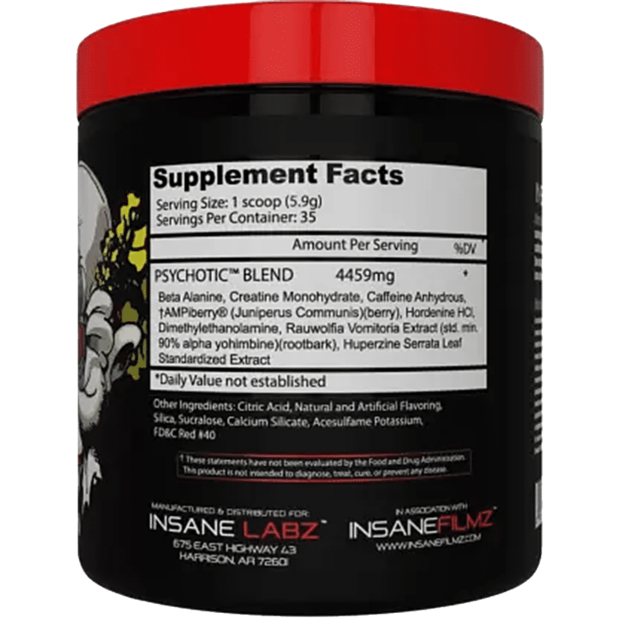 Insane Labz Psychotic Dietary Supplement For Energy