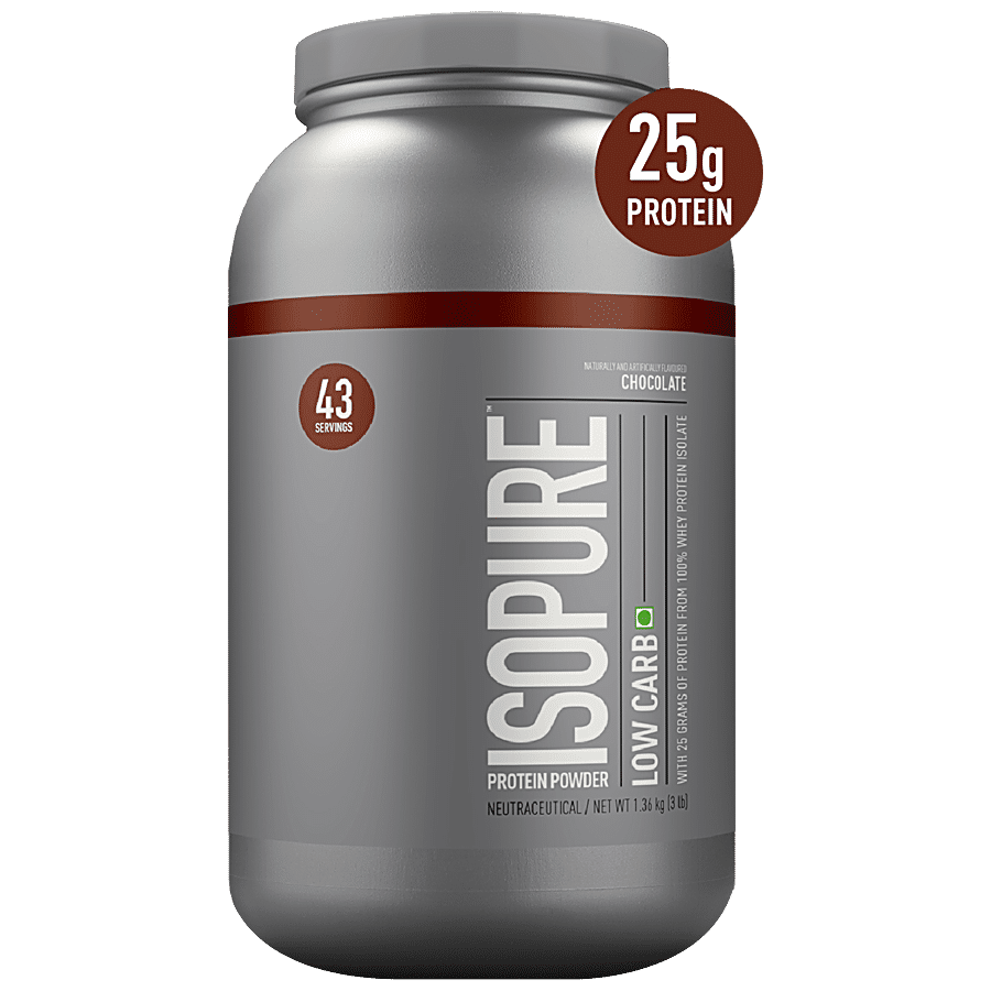 Isopure Low Carbs 100% Whey Protein Isolate Powder - Chocolate