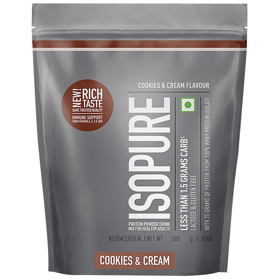 Isopure Protein Powder Drink Mix For Adults - Cookies & Cream