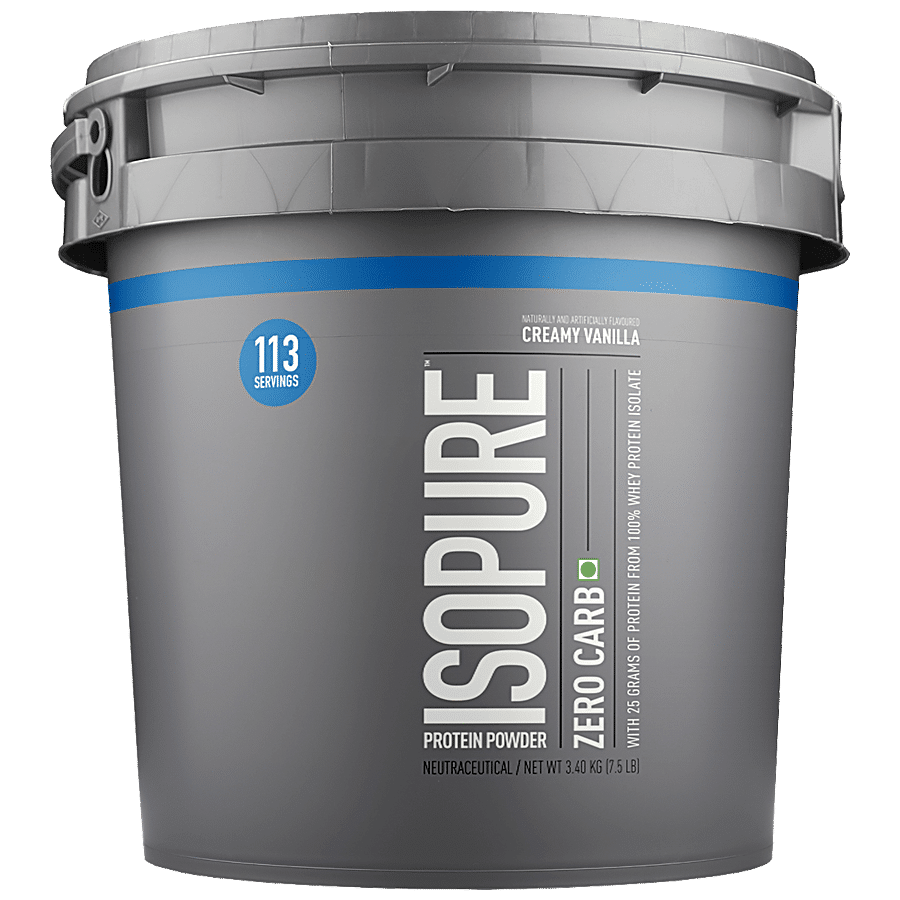 Isopure Zero Carbs 100% Whey Protein Isolate Powder - Creamy Vanilla