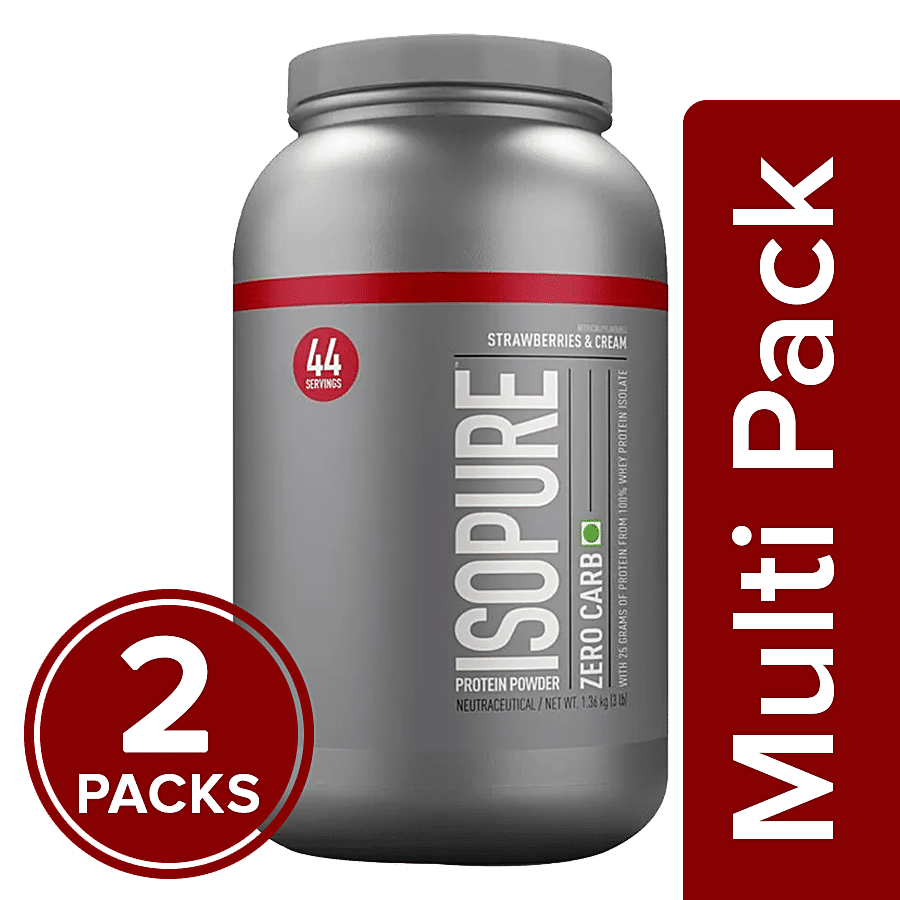 Isopure Zero Carbs 100% Whey Protein Isolate Powder - Strawberries & Cream