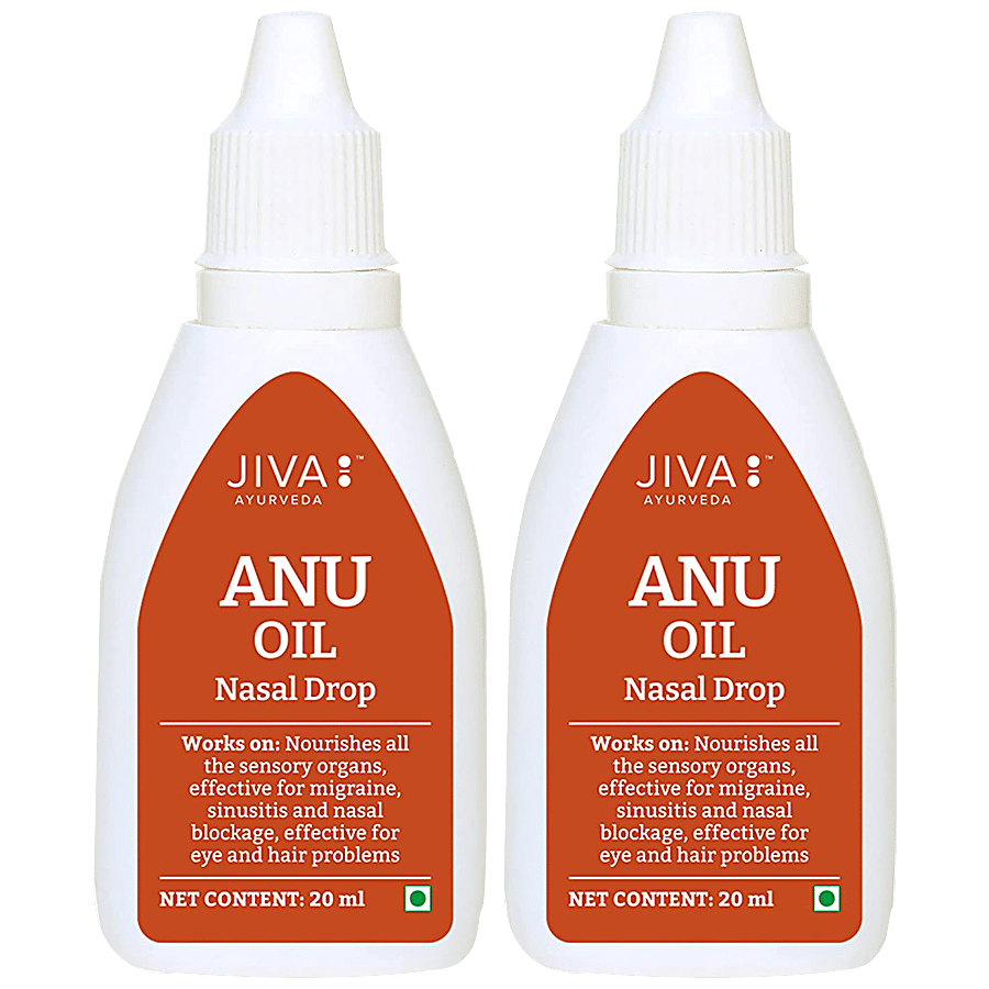 Jiva Ayurveda Anu Oil Ayurvedic Nasal Drop - For Headache