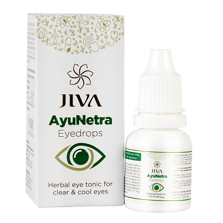 Jiva Ayurveda Ayunetra Eye Drops - Herbal Tonic For Cooling & Clearing