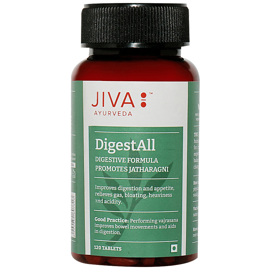 Jiva Ayurveda DigestAll Tablet - Provides Relief From Indigestion & Gastric Problems