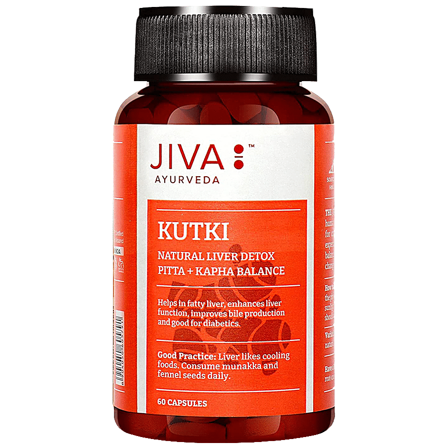 Jiva Ayurveda Kutki Capsule - Helps In Fatty Liver & Enhances Functions