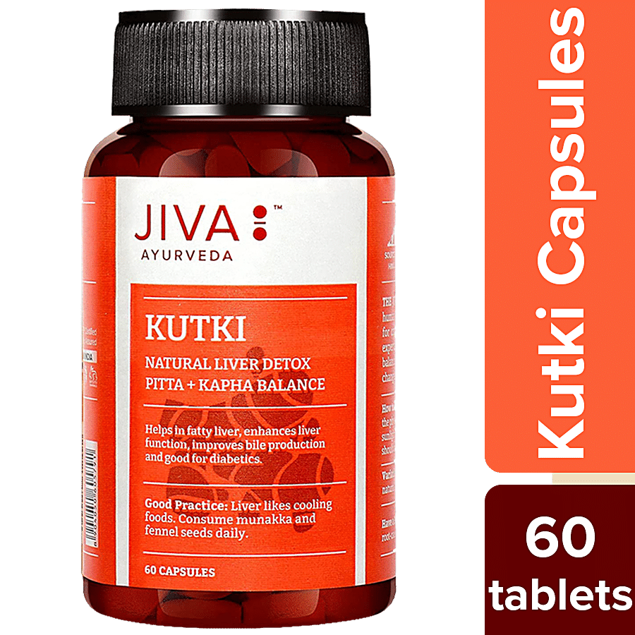 Jiva Ayurveda Kutki Capsule - Helps In Fatty Liver & Enhances Functions