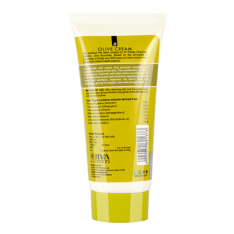 Jiva Ayurveda Olive Cream - With Anti-Wrinkle Formula