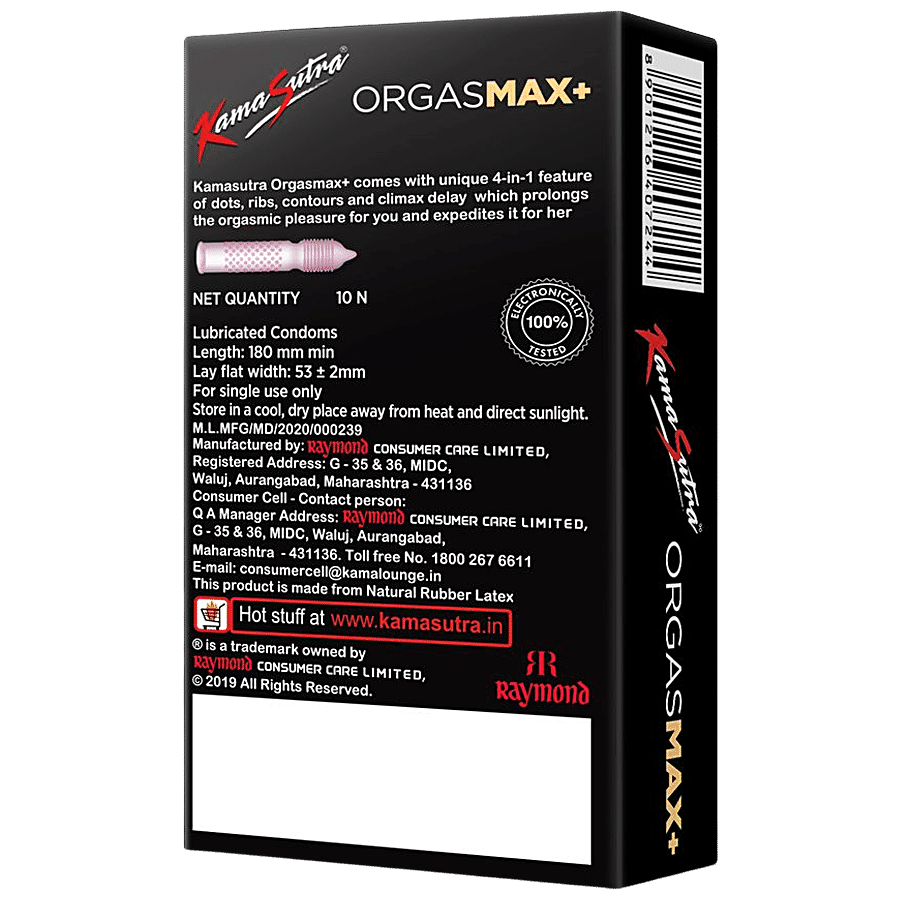 KamaSutra Orgasmax Plus Condom - Dotted