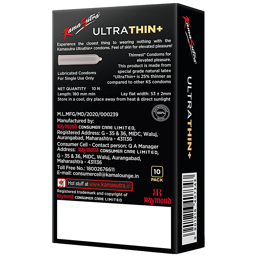 KamaSutra Ultra Thin Plus Condom - With Extra Lubrication