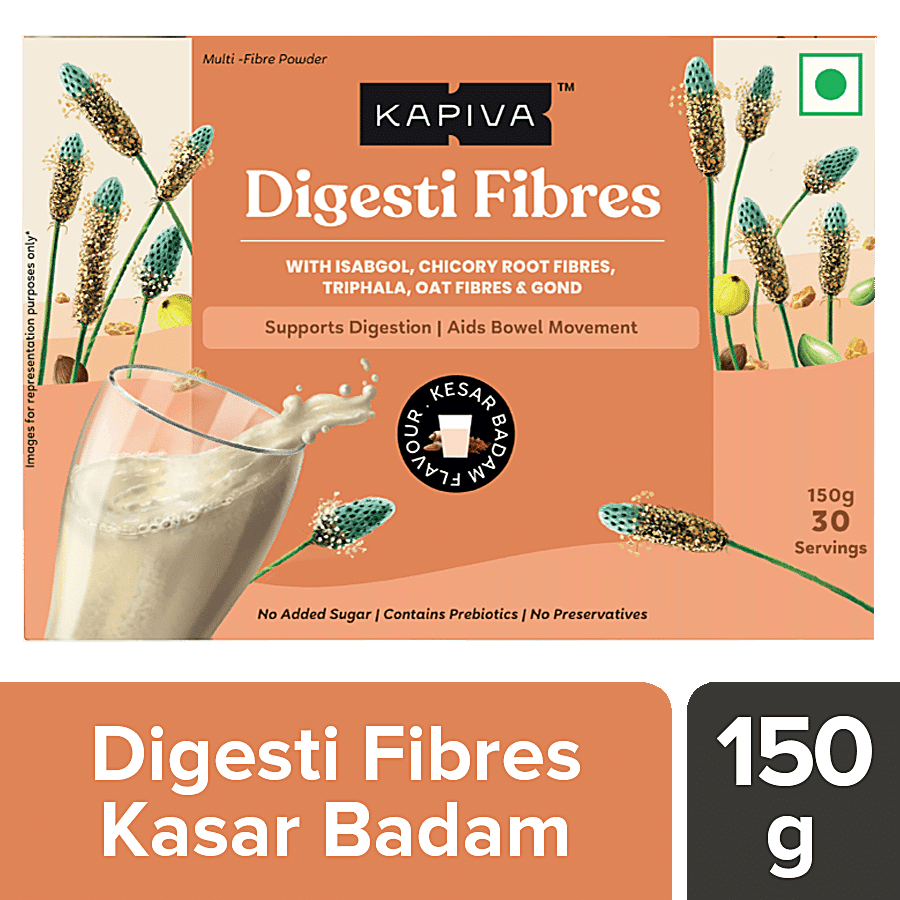 Kapiva Kesar Badam Digesti Fibres - Blend Of 4 Fibre For Easy Digestion & Constipation Relief