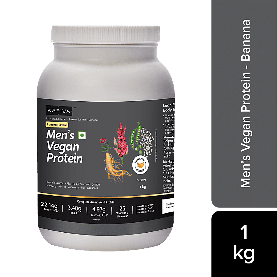 Kapiva Men’s Vegan Protein - Banana Flavour