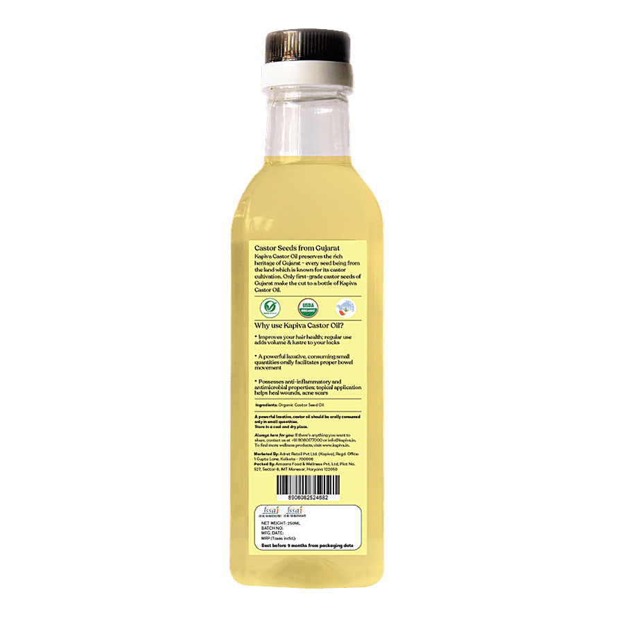 Kapiva Organic Castor Oil - Healthier Hair & Skin