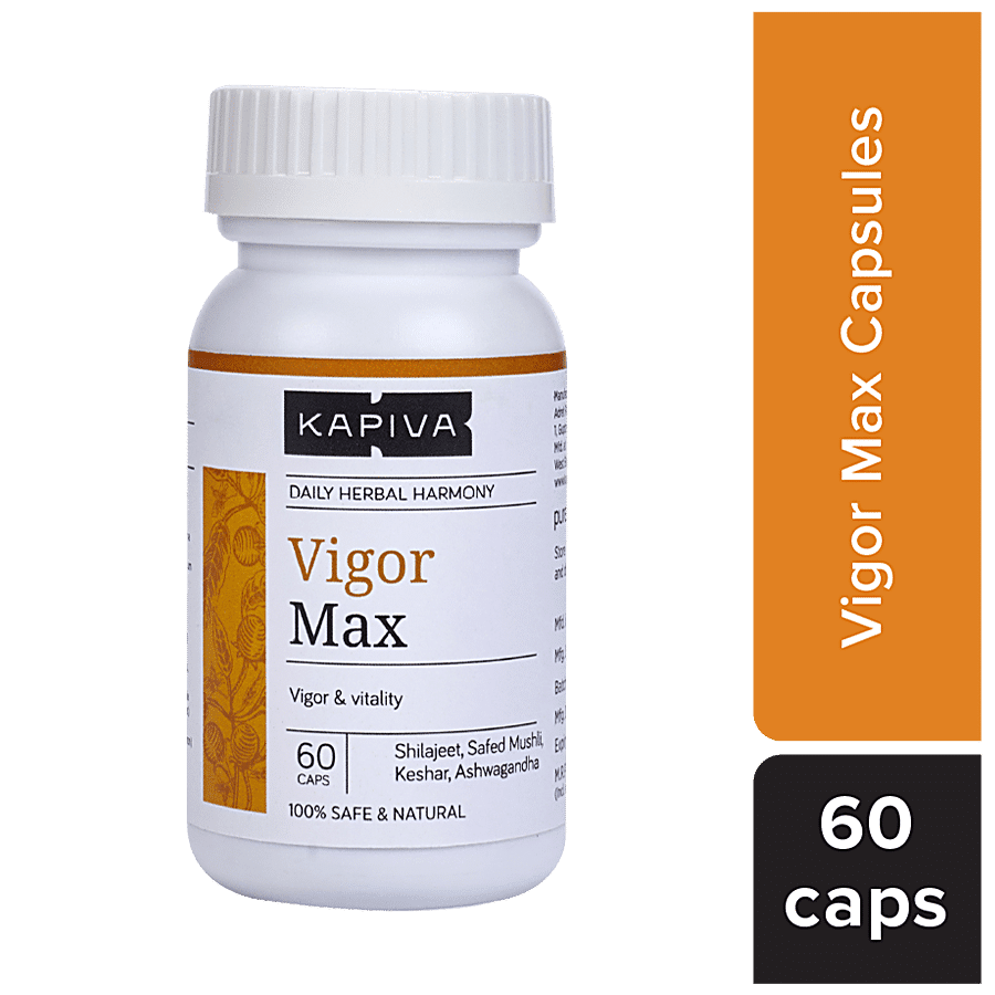 Kapiva Vigor Max Capsules - Boosts Stamina