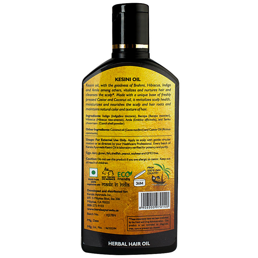 Kerala Ayurveda Kesini Oil 100ml | Daily Hair Oil for Long & Voluminous Hair | Herbal Hair Growth Oil | With Japakusuma