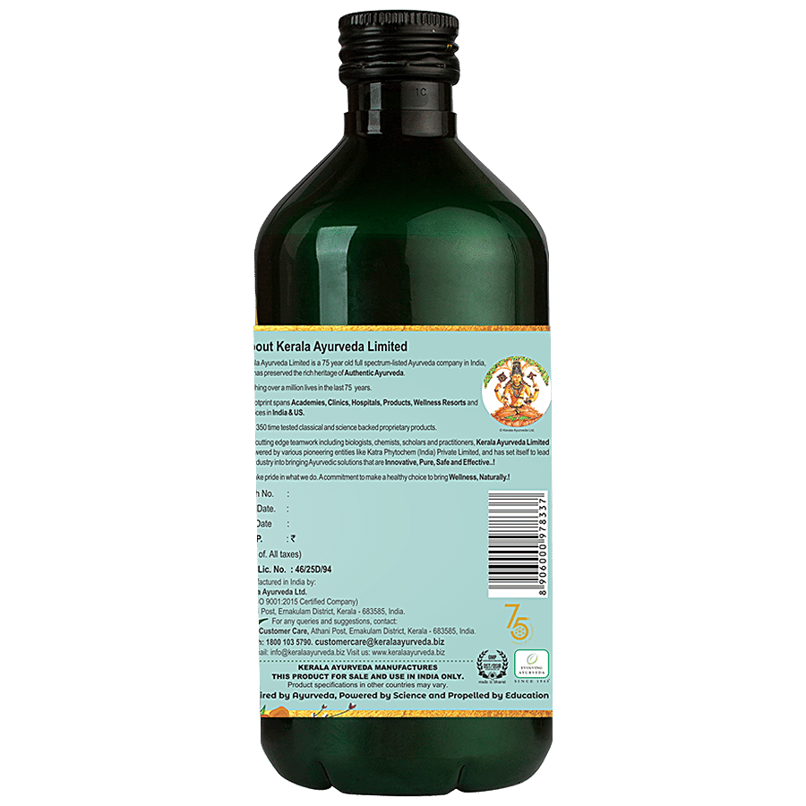 Kerala Ayurveda Khadirarishta Herbal Blood Purifier - Reduces Acne