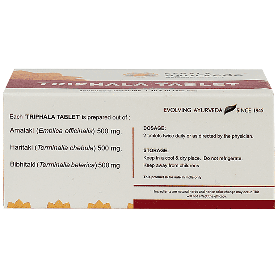 Kerala Ayurveda Triphala 100 Tablets | Helps with Gut health