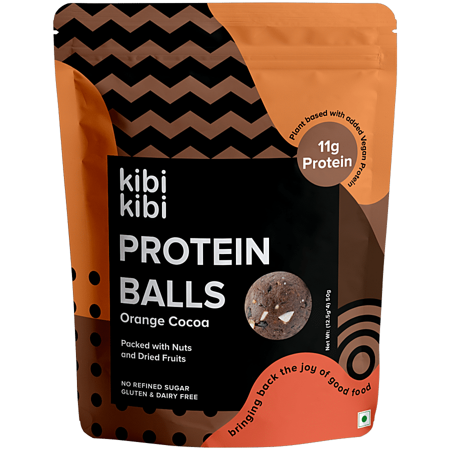 Kibi Kibi Orange Cocoa Protein Balls