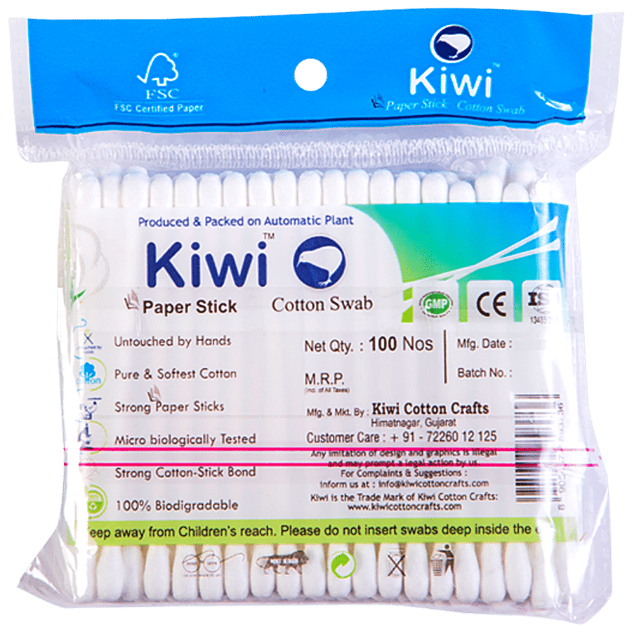 Kiwi Paper Stick Cotton Swab