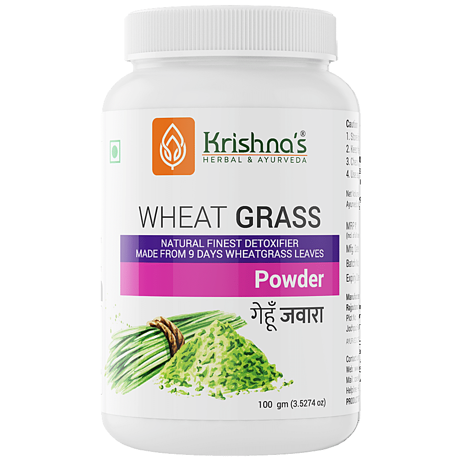 Krishnas Wheatgrass Powder - Enriched With Anti-Oxidant