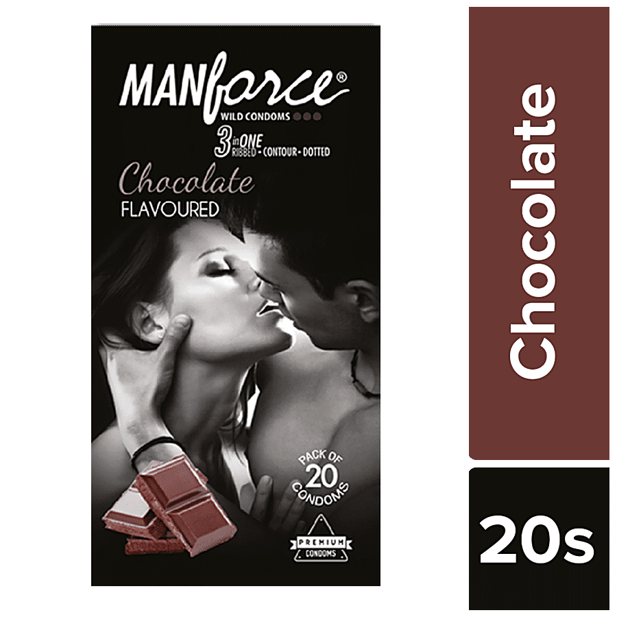 MANFORCE CONDOMS 3 in 1 Ribbed