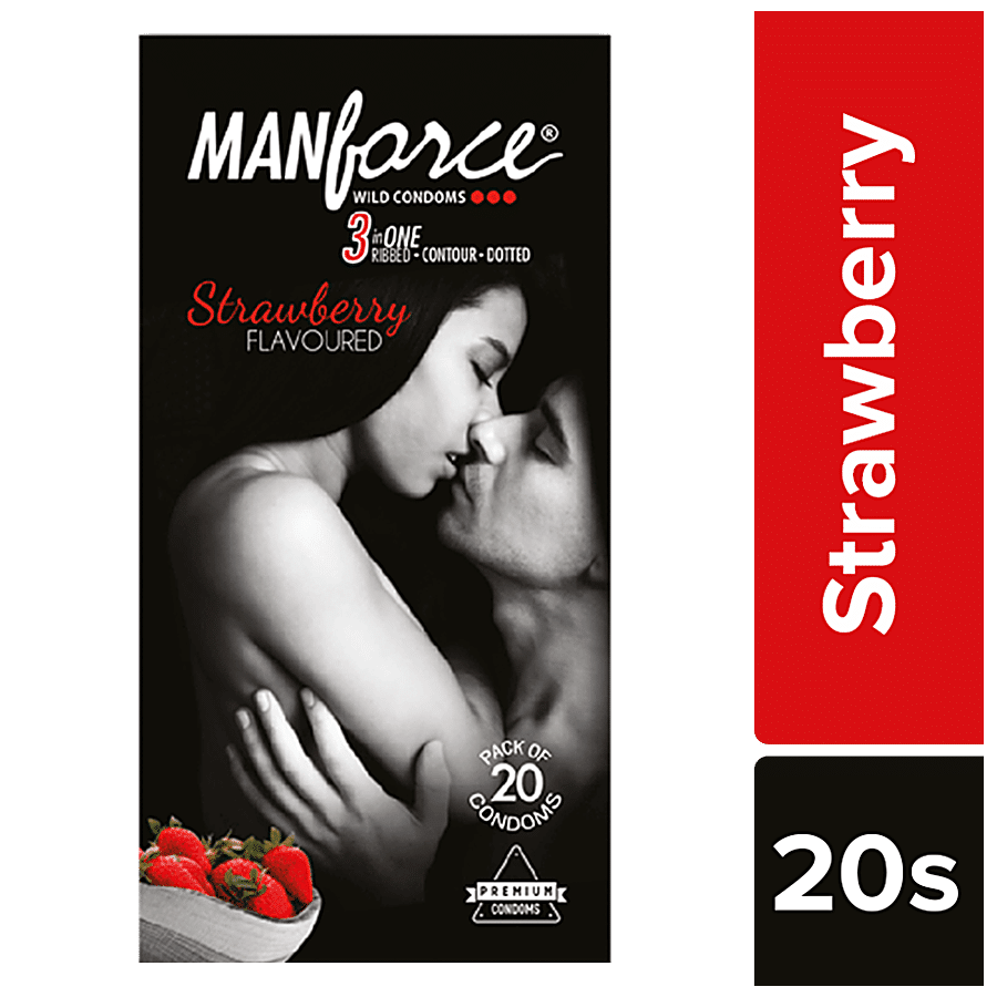 MANFORCE CONDOMS 3 in 1 Ribbed