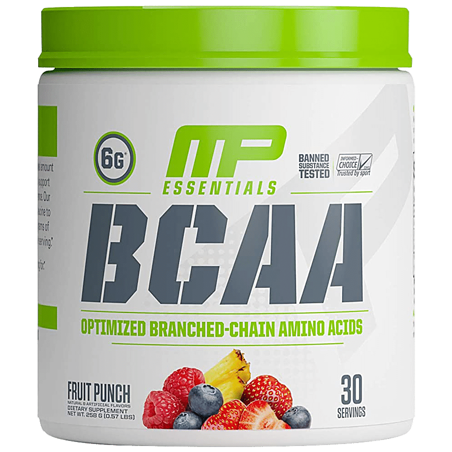 MUSCLEPHARM Essentials BCAA Optimized Branched Chain Amino Acids Dietary Supplement - Fruit Punch