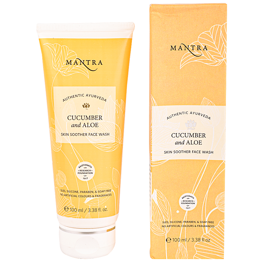 Mantra Herbal Cucumber & Aloe Skin Soother Face Wash - Paraben Free