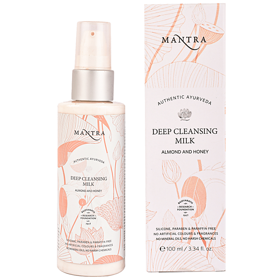 Mantra Herbal Deep Cleansing Milk Almond & Honey - Paraben Free