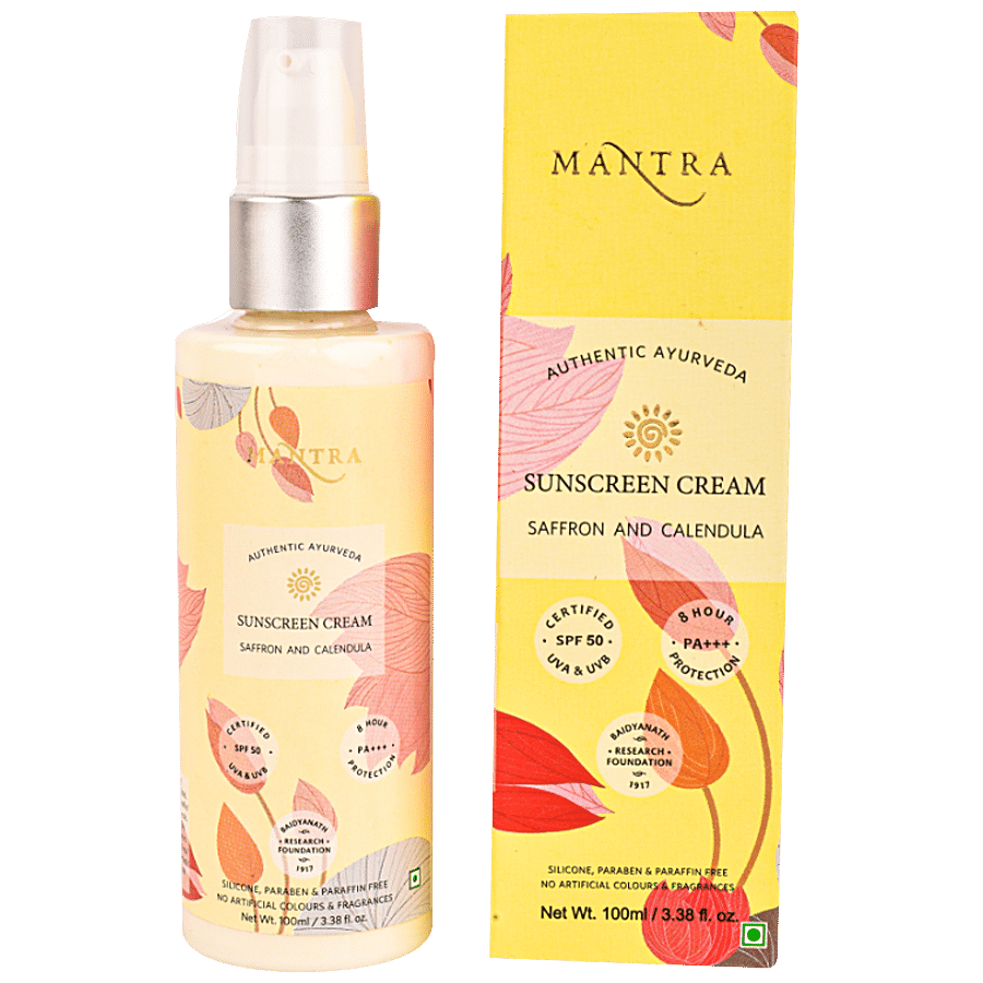 Mantra Herbal Sunscreen Cream - Saffron & Calendula