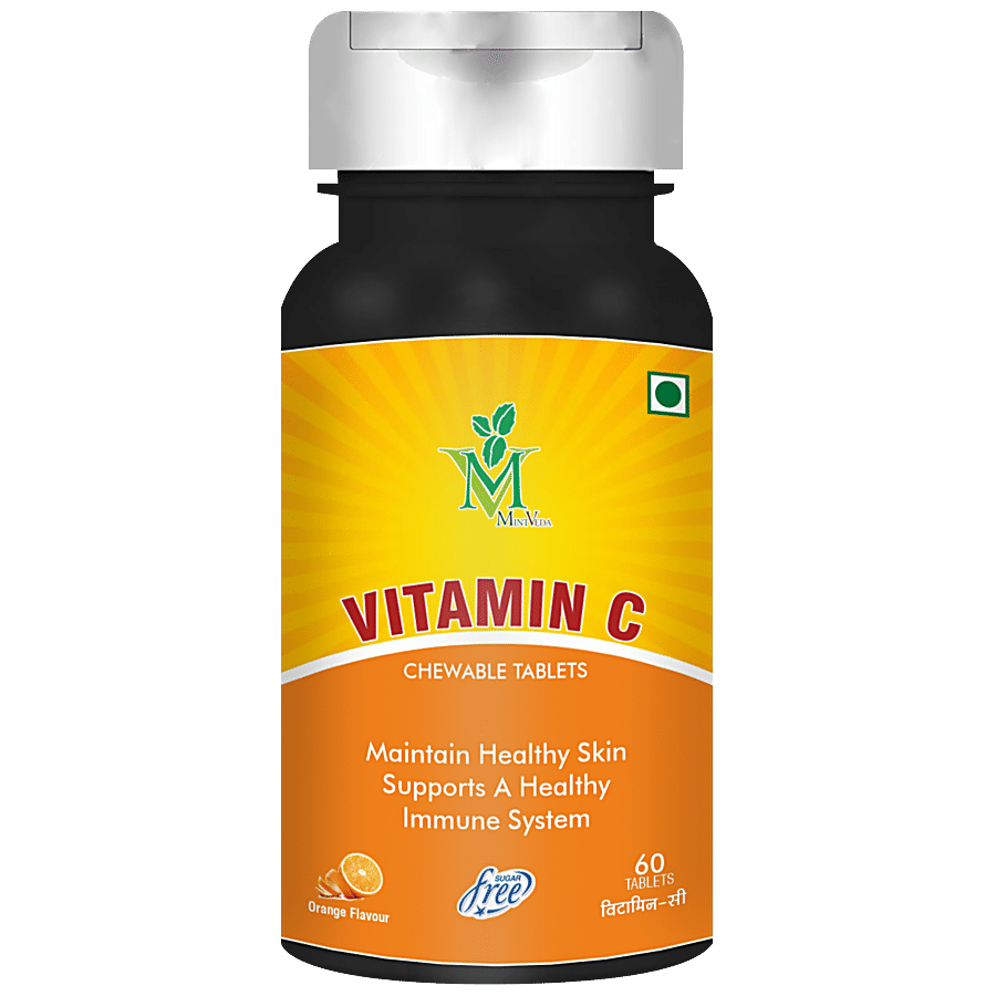 Mintveda Vitamin C Chewable Vegetarian Tablets - Orange Flavour