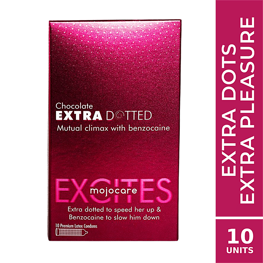 Mojocare Excites Extra Dotted Chocolate Flavoured Condoms