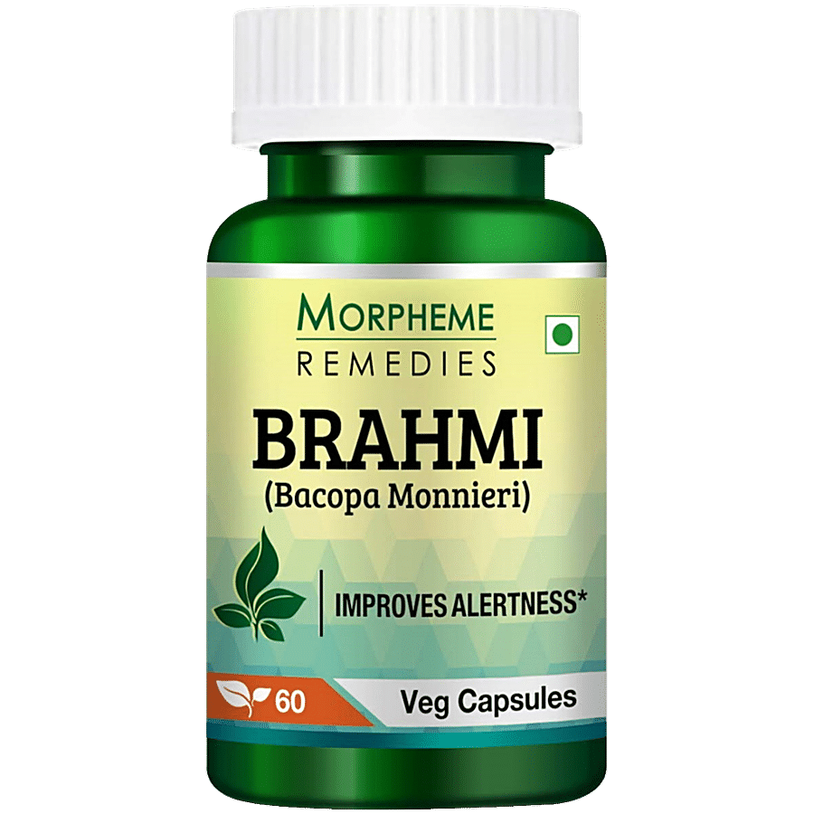 Morpheme Remedies Bacopa Monnieri/Brahmi Veg Capsules - 500 mg