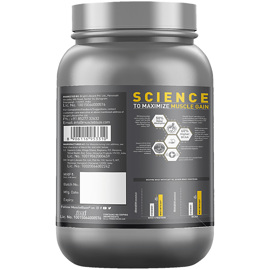 MuscleBlaze Biozyme Performance Whey-Chocolate