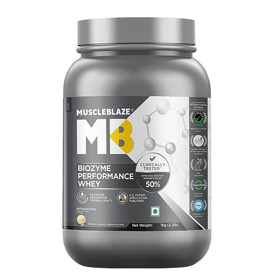 MuscleBlaze Biozyme Performance Whey Protein French Vanilla Créme