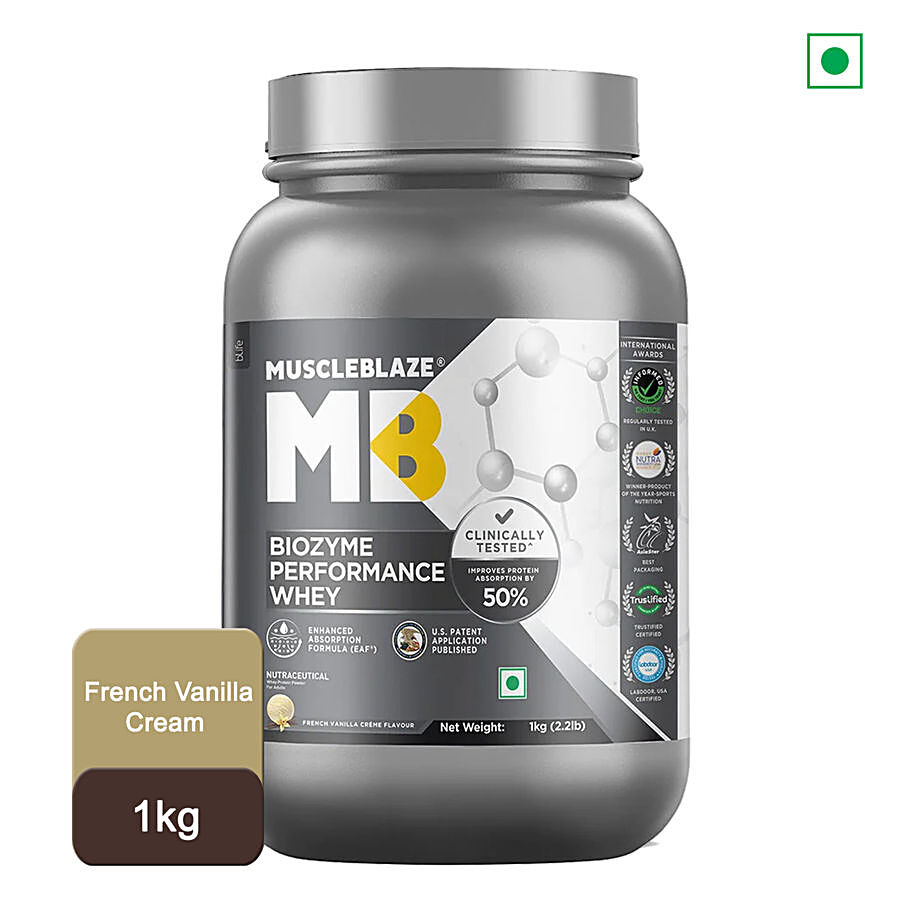 MuscleBlaze Biozyme Performance Whey Protein French Vanilla Créme