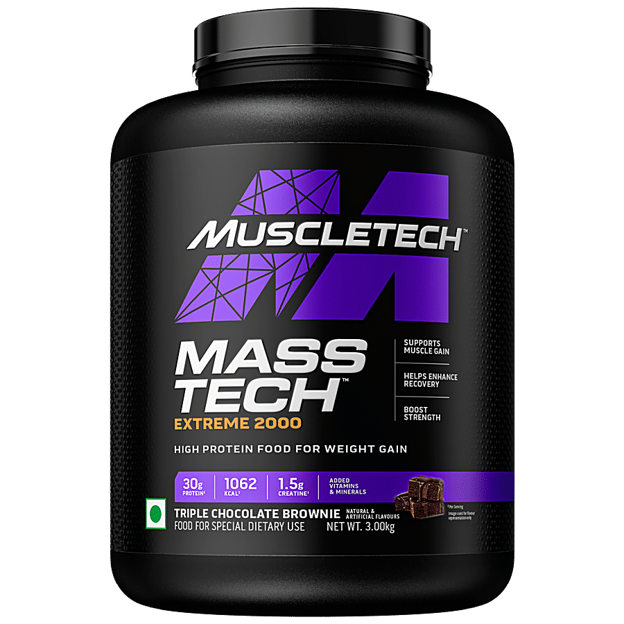 MuscleTech Masstech Extreme 2000 High Protein Powder - For Weight Gain